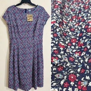 GREY WOLF Women’s Short Sleeve Fit & Flare European Polish Brand‎ Navy Floral 10